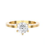Round Lab Grown Diamond Solitaire Engagement Ring