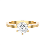 Round Lab Grown Diamond Solitaire Engagement Ring