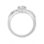 Princess-Cut Lab Grown Diamond Side Stone Engagement Ring