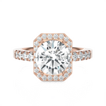 Emerald-Cut Lab Grown Diamond Halo Engagement Ring