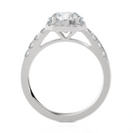 Emerald-Cut Lab Grown Diamond Halo Engagement Ring