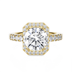 Emerald-Cut Lab Grown Diamond Halo Engagement Ring