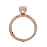 Emerald-Cut Lab Grown Diamond Side Stone Engagement Ring