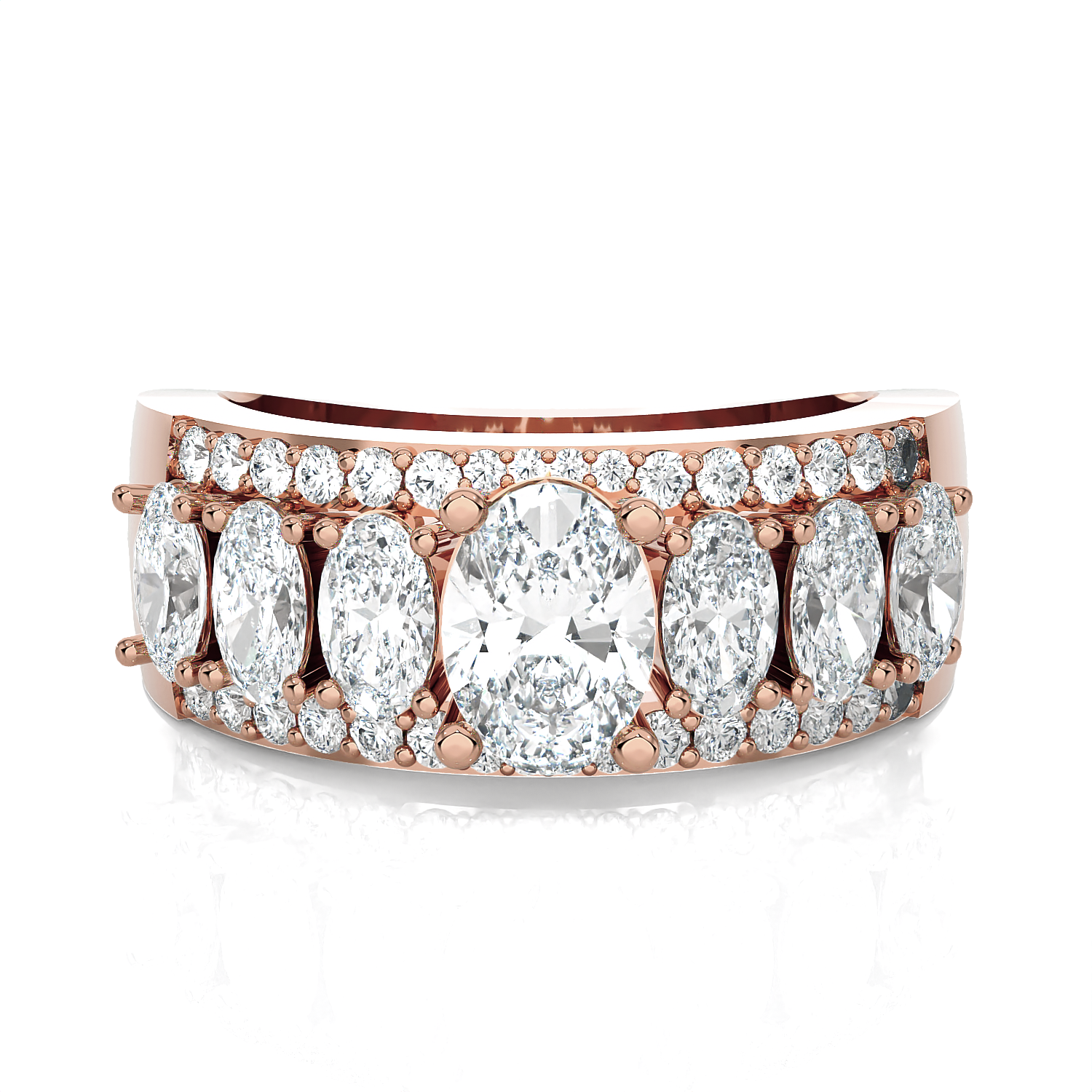 Oval Lab Grown Diamond Anniversary Ring