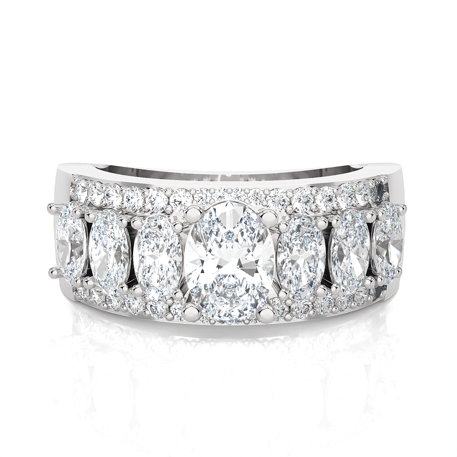 Oval Lab Grown Diamond Anniversary Ring