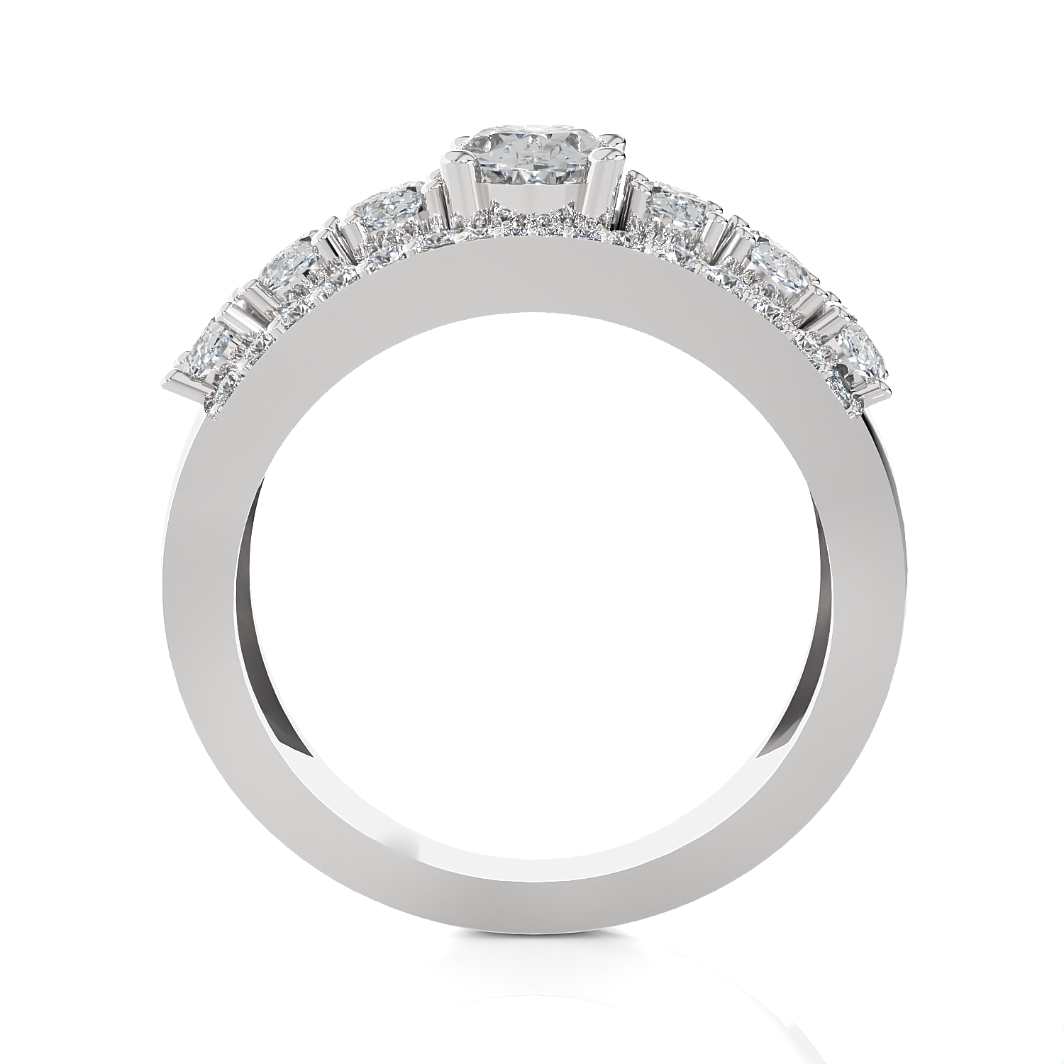 Oval Lab Grown Diamond Anniversary Ring