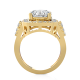 Round Lab Grown Diamond Halo Engagement Ring