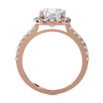 Cushion-Cut Lab Grown Diamond Halo Engagement Ring