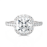 Cushion-Cut Lab Grown Diamond Halo Engagement Ring