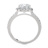 Cushion-Cut Lab Grown Diamond Halo Engagement Ring