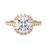 Cushion-Cut Lab Grown Diamond Halo Engagement Ring