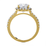Cushion-Cut Lab Grown Diamond Halo Engagement Ring