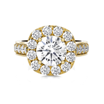 Round Lab Grown Diamond Halo Engagement Ring
