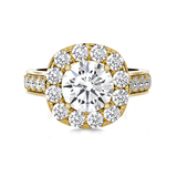 Round Lab Grown Diamond Halo Engagement Ring