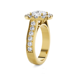 Round Lab Grown Diamond Halo Engagement Ring