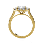 Round Lab Grown Diamond Halo Engagement Ring