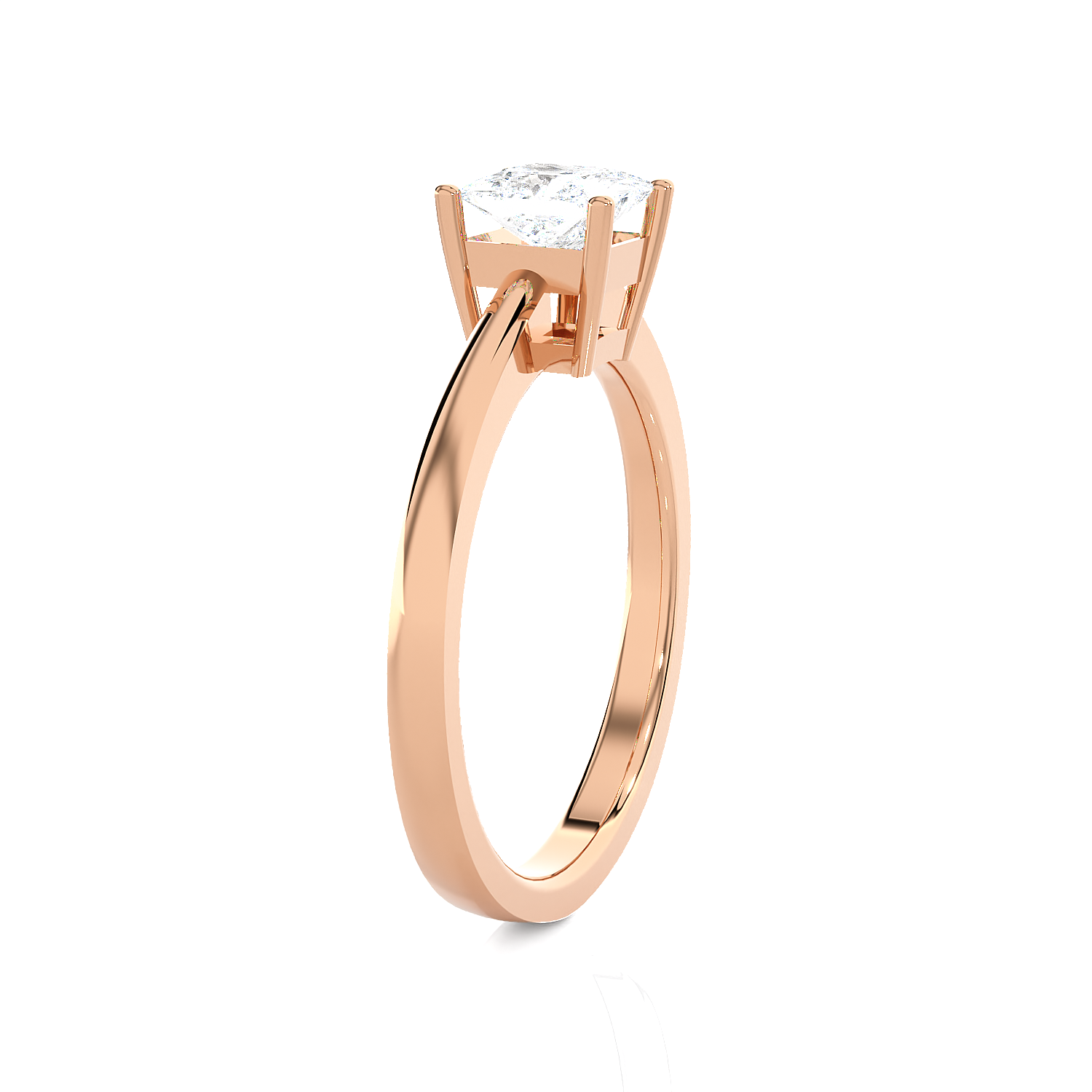 Princess-Cut Lab Grown Diamond Solitaire Engagement Ring