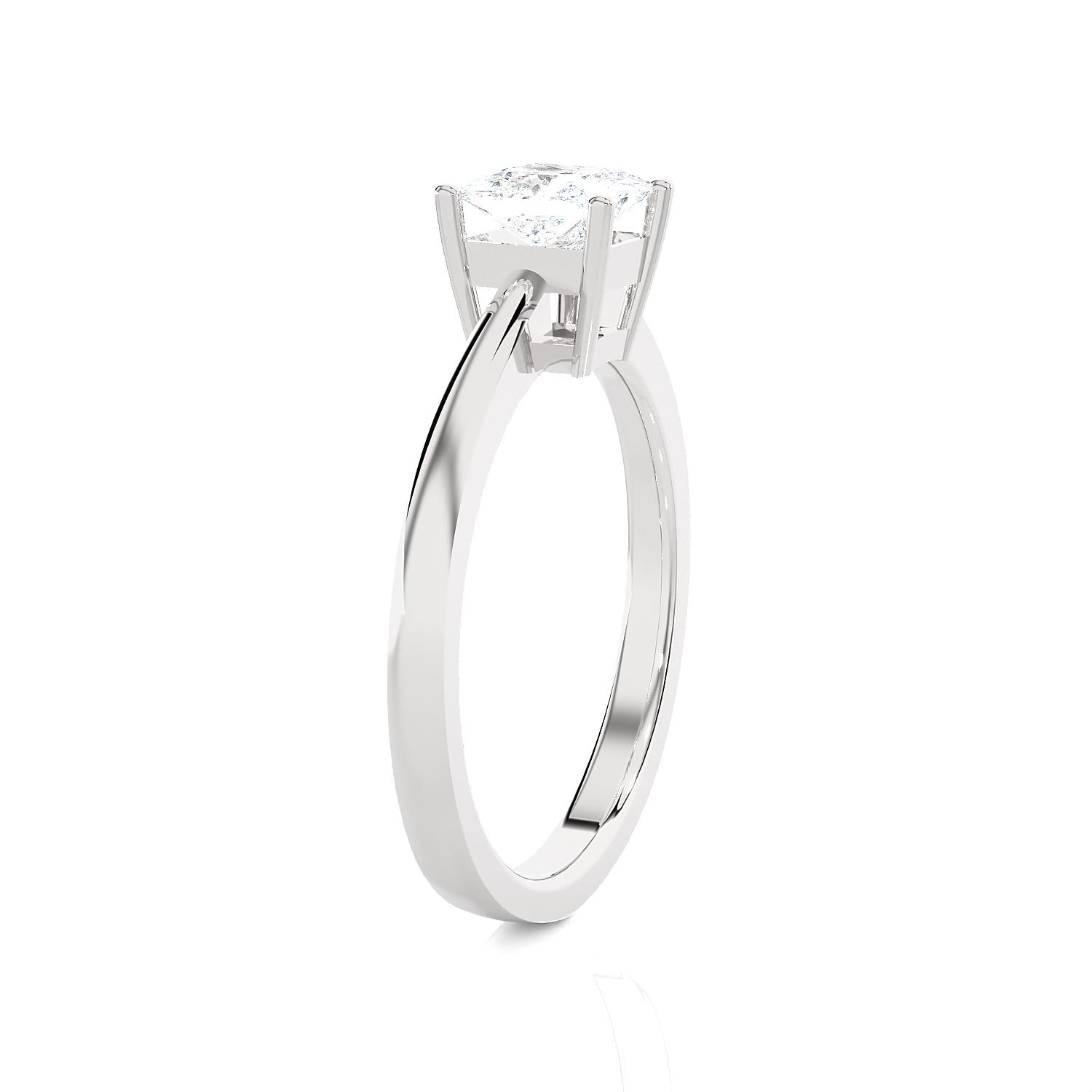 Princess-Cut Lab Grown Diamond Solitaire Engagement Ring