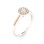 1/3 ctw Round Lab Grown Diamond Halo Engagement Ring