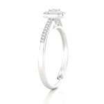 1/3 ctw Round Lab Grown Diamond Halo Engagement Ring