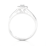 1/3 ctw Round Lab Grown Diamond Halo Engagement Ring