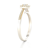 1/3 ctw Round Lab Grown Diamond Halo Engagement Ring