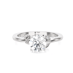 Round Lab Grown Diamond Solitaire Engagement Ring
