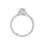 Round Lab Grown Diamond Side Stone Engagement Ring