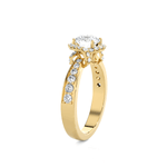 Round Lab Grown Diamond Halo Engagement Ring