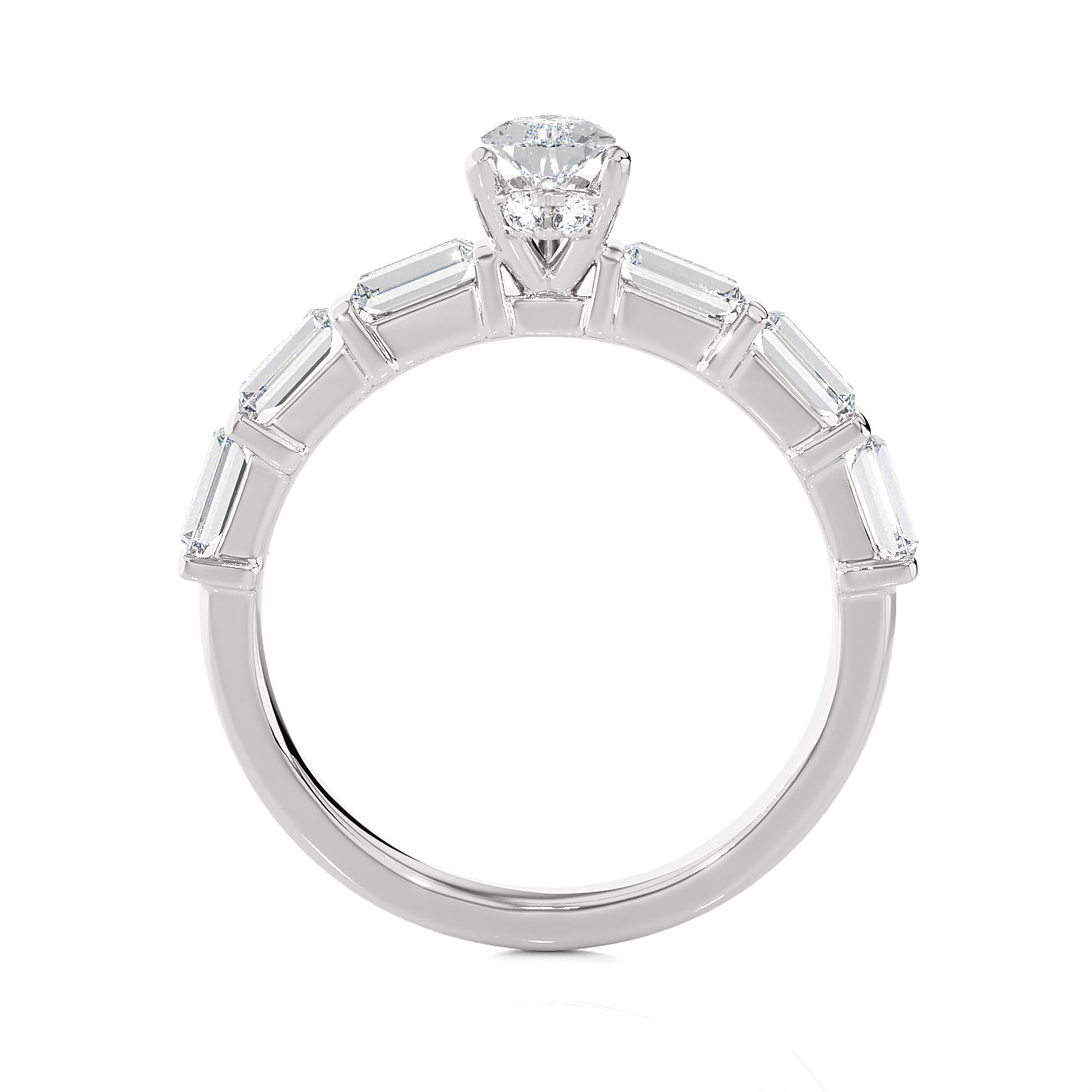 1 ctw Round Lab Grown Diamond Solitaire Engagement Ring