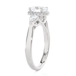 1 7/8 ctw Oval Lab Grown Diamond Side Stone Engagement Ring