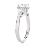 1 7/8 ctw Oval Lab Grown Diamond Side Stone Engagement Ring