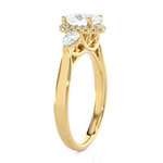 1 7/8 ctw Oval Lab Grown Diamond Side Stone Engagement Ring