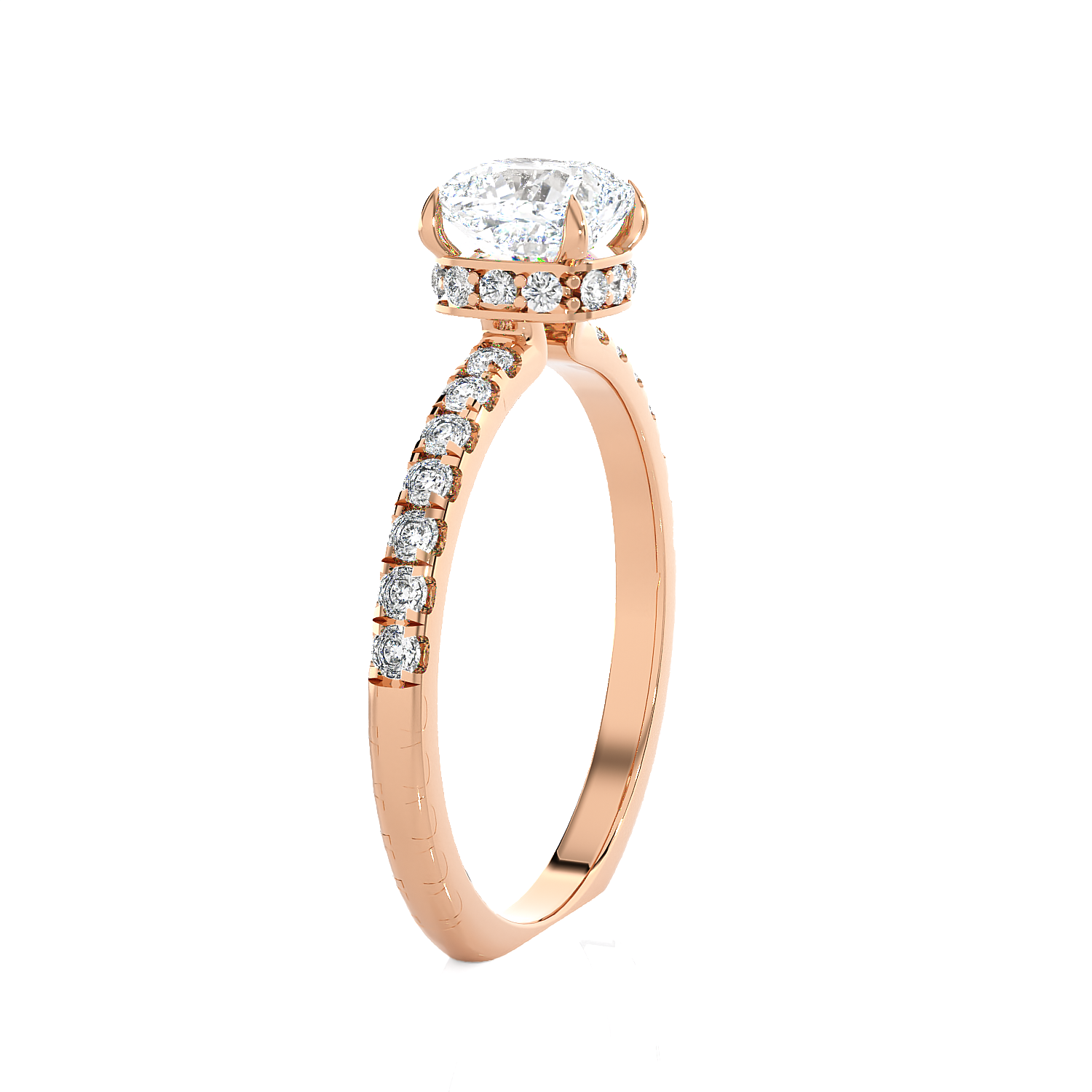 1 3/8 ctw Princess-Cut Lab Grown Diamond Side Stone Engagement Ring