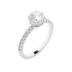 1 3/8 ctw Princess-Cut Lab Grown Diamond Side Stone Engagement Ring