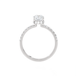 1 3/8 ctw Princess-Cut Lab Grown Diamond Side Stone Engagement Ring