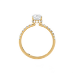 1 3/8 ctw Princess-Cut Lab Grown Diamond Side Stone Engagement Ring