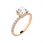 2 1/3 ctw Princess-Cut Lab Grown Diamond Side Stone Engagement Ring