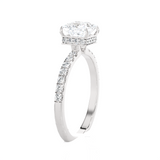 2 1/3 ctw Princess-Cut Lab Grown Diamond Side Stone Engagement Ring