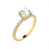 2 1/3 ctw Princess-Cut Lab Grown Diamond Side Stone Engagement Ring