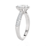 1 1/2 ctw Pear-Shaped Lab Grown Diamond Halo Engagement Ring