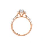 2 1/2 ctw Emerald-Cut Lab Grown Diamond Halo Engagement Ring