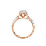 2 1/2 ctw Emerald-Cut Lab Grown Diamond Halo Engagement Ring