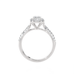 2 1/2 ctw Emerald-Cut Lab Grown Diamond Halo Engagement Ring