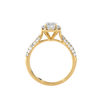 2 1/2 ctw Emerald-Cut Lab Grown Diamond Halo Engagement Ring