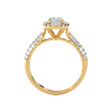 1 1/3 ctw Oval Lab Grown Diamond Halo Engagement Ring