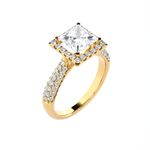 1 1/2 ctw Princess-Cut Lab Grown Diamond Halo Engagement Ring