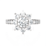 1 3/4 ctw Round Lab Grown Diamond Side Stone Engagement Ring