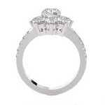 1 3/4 ctw Round Lab Grown Diamond Side Stone Engagement Ring