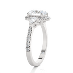 2 1/5 ctw Oval Lab Grown Diamond Halo Engagement Ring